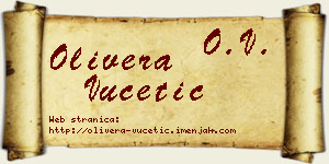 Olivera Vučetić vizit kartica
